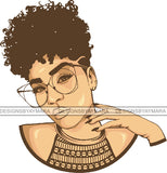 Afro Beautiful Black Woman SVG Cutting File