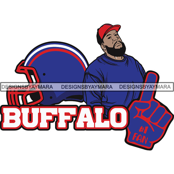 Buffalo Man #1 Fan Football Team Sport SVG Cutting Files For Cricut and More