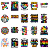 Bundle 20 Pride Month Gay Pride I'm Who I'm Your Approval Quotes PNG JPG SVG Cutting Files For Silhouette Cricut and More!