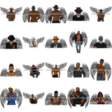 Bundle 20 Angel Man Wings Power Handsome Men Melanin African American Male PNG JPG SVG Cutting Files For Silhouette Cricut and More!
