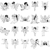 Bundle 20 Afro Melanin Angel Butterfly Wings Freedom Afro Woman SVG Cutting Files For Silhouette Cricut and More!