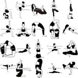 Bundle 20 Woman Doing Yoga Meditation Wellness Meditate Relax Inhale Exhale Pose Position .SVG Cutting Files For Silhouette Cricut and More!