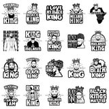 Bundle 20 Afro Black King Man Power Handsome Bearded Men Proud Husband SVG Cutting Files For Silhouette Cricut and More!