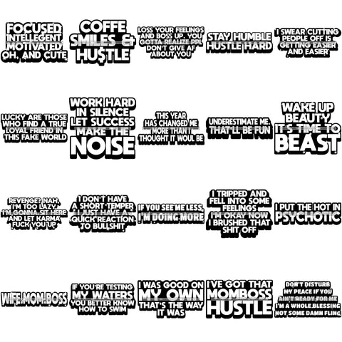 Bundle 20 Hustle Grind Queen Life Quotes .SVG Cutting Files For Silhouette Cricut and More!