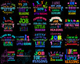 Bundle 20 I Love My Job For All The Little Reasons School Teacher Designs Kids Children Education Love PNG JPG SVG Cutting Files For Silhouette Cricut and More!
