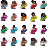 Bundle 20 Afro Lola Boss Lady Dope Diva Glamour Hot Selling Designs .SVG Cutting Files For Silhouette Cricut and More!