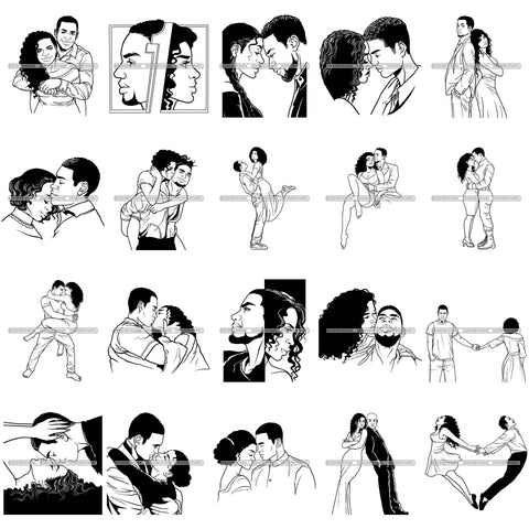 Bundle 20 Sexy Lovely Couple Relationship Soulmates Goals Love Trust Loyalty SVG JPG PNG Vector Clipart Cricut Silhouette Cut Cutting