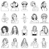 Bundle 20 Adult Woman Older lady Classy Mature Elderly Grey Hair SVG Cutting Files For Silhouette Cricut and More!