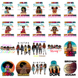 Bundle 20 Calendar Girls Sista Dope Strong Woman Brown Sugar African American Lady Swag Nubian Melanin SVG Cutting Files