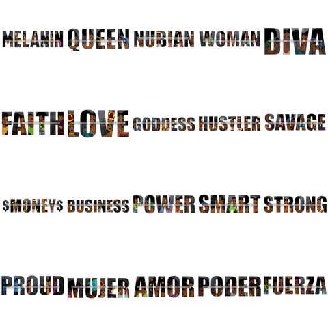 Bundle 20  Melanin Queen Words Quotes Phrases Business Logo SVG JPG PNG Vector Designs Clipart For Cricut Silhouette Cut Cutting and More!