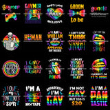 Bundle 20 Pride Month Gay Pride I Can't Even Think Straight Funny Quotes Black Background PNG JPG SVG Cutting Files For Silhouette Cricut and More!