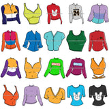 Bundle 20 Fashion Sexy Tops Blouse T-Shirts Casual Outfits SVG JPG PNG Layered Cutting Files For Silhouette Cricut and More
