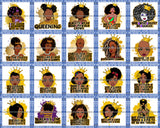 Bundle 20 Queen Gold Splash Melanin Nubian Woman Power Savage Life Quotes Crown SVG PNG JPG Cut Files For Silhouette Cricut and More!