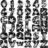 Bundle 36 Marijuana Alphabet Numbers Letters Creation Kit SVG JPG PNG Layered Cutting Files For Silhouette Cricut and More