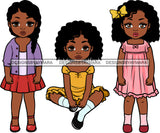 Bundle 3 Baby Girl Cute Melanin Black Girl Magic JPG PNG Cutting Files For Silhouette Cricut and More