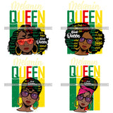 Bundle 4 Melanin Queen African American Woman SVG Cutting Files For Silhouette Cricut and More!