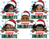 Bundle 25 Christmas Melanin Woman Designs For Commercial Use Holidays Celebration Winter Season SVG PNG JPG EPS Cutting Vector Files