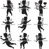 Bundle 9 Angel Kids Fairy Fantasy Boys Wings PNG JPG SVG Cut Files For Silhouette Cricut and More!
