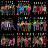 Bundle 9 Sistas Dope Women Friends Together Sisters Logo Designs .SVG Cut Files For Silhouette Cricut and More!