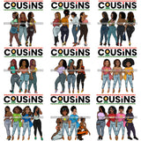 Bundle 9 Cousins Family Love Primas Melanin Queen Nubian Best Friends Black Girl Magic PNG JPG SVG Cutting Files For Silhouette Cricut and More!