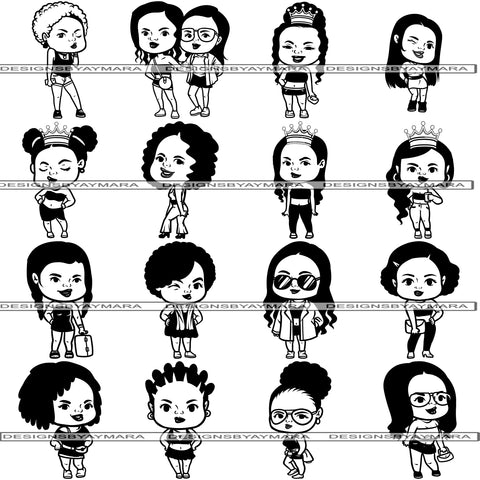 Bundle 16 Cute Fabulous Ladies SVG Cut Files For Silhouette and Cricut