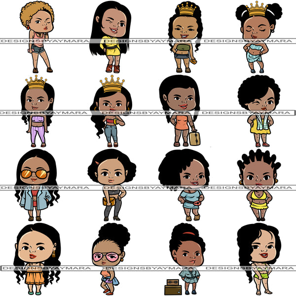 Bundle 16 Cute Fabulous Ladies PNG File For Print