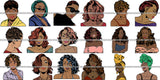 Bundle 18 Afro Latina Woman SVG Cutting Files For Silhouette Cricut and More