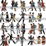 Bundle 20 Stepper Dancer Stepping Chicago Style PNG Files for Print Not For Cutting