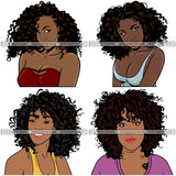 Bundle 4 Afro Woman Melanin Popping SVG Files For Cutting and More!