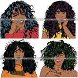 Bundle 4 Afro Woman Melanin Popping SVG Files For Cutting and More!