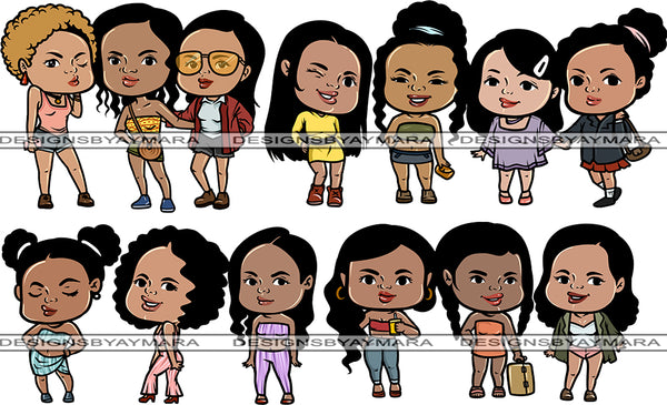 Bundle 4 Ladies Girls Trip Getaway PNG File For Print