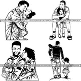 Bundle 4 Father's Day SVG Cut File For Silhouette and Cricut