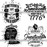 Bundle 4 Juneteenth SVG Quotes Cut Files For Silhouette and Cricut