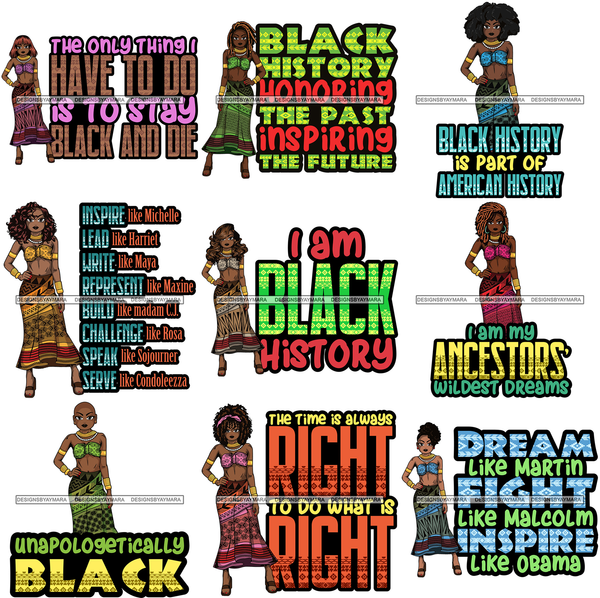 Super Bundle 81 Black History Month .SVG Cutting Files