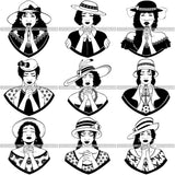 Bundle 9 Latina Woman Praying God .SVG Cut Files For Silhouette and Cricut