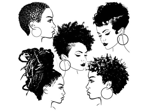 Afro Beautiful Black Woman SVG African American Ethnicity Afro Puffy Hairstyle Beauty Salon Queen Diva Classy Lady  Beautiful People Beauty Salon Princess