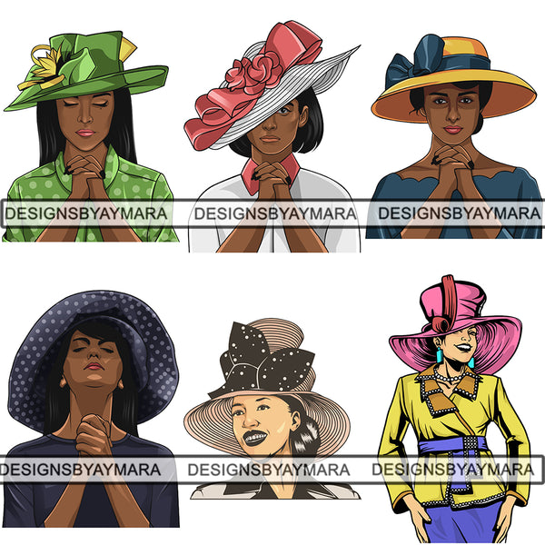 Bundle 6 Classy Church Lady PNG File For Print