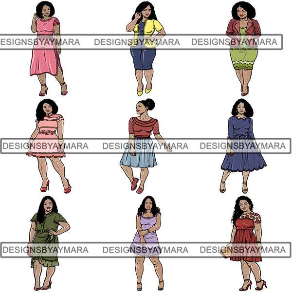 Bundle 9 Classy Lady PNG File For Print