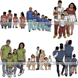 Bundle 6 Family Love #1 PNG Files For Print