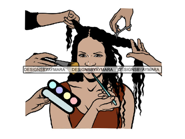 Beauty Salon Hair Stylish Woman Goddess Fabulous Queen Diva Classy Lady .SVG .PNG .JPG Vector Clipart Not For Cutting
