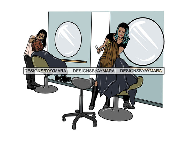 Beauty Salon Hair Stylish Woman Goddess Fabulous Queen Diva Classy Lady .SVG .PNG .JPG Vector Clipart Not For Cutting