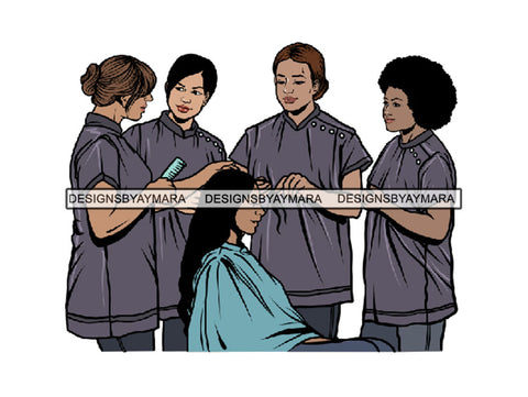 Hair Stylish Beauty Salon Woman Goddess Fabulous Queen Diva Classy Lady .SVG .PNG .JPG Vector Clipart Not For Cutting