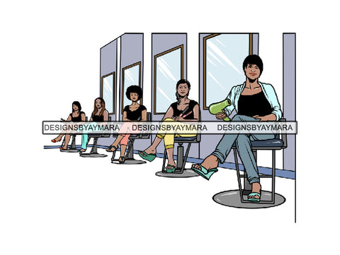 Hair Stylish Beauty Salon Woman Goddess Fabulous Queen Diva Classy Lady .SVG .PNG .JPG Vector Clipart Not For Cutting