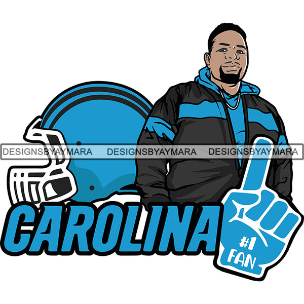 Carolina Man #1 Fan Football Team Sport SVG Cutting Files For Cricut and More