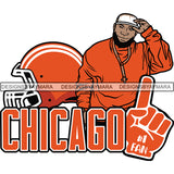 Chicago Man #1 Fan Football Team Sport SVG Cutting Files For Cricut and More