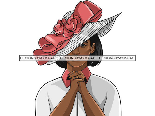 Afro Woman Praying God Lord Believe Faith .PNG .JPG .SVG Vector Cutting Files