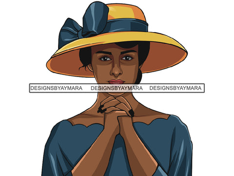 Afro Woman Praying God Lord Believe Faith .PNG .JPG .SVG Vector Cutting Files