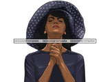 Afro Woman Praying SVG File For Silhouette and Cutting.