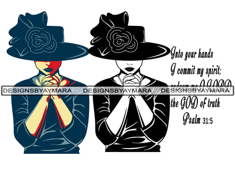 Woman Praying God Lord Jesus In God We Trust Believe Religion Faith Quotes Spirit Awakening .SVG .EPS .PNG .Jpg Vector Clipart Cricut Circuit Cut Cutting