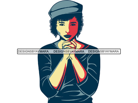Woman Praying God Believe Religion Faith African American Ethnicity Old School Hat Church Classy Lady Life Quotes Spirit Awakening Queen Diva Clipart PNG JPG